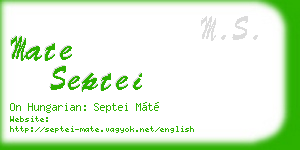 mate septei business card