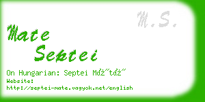 mate septei business card